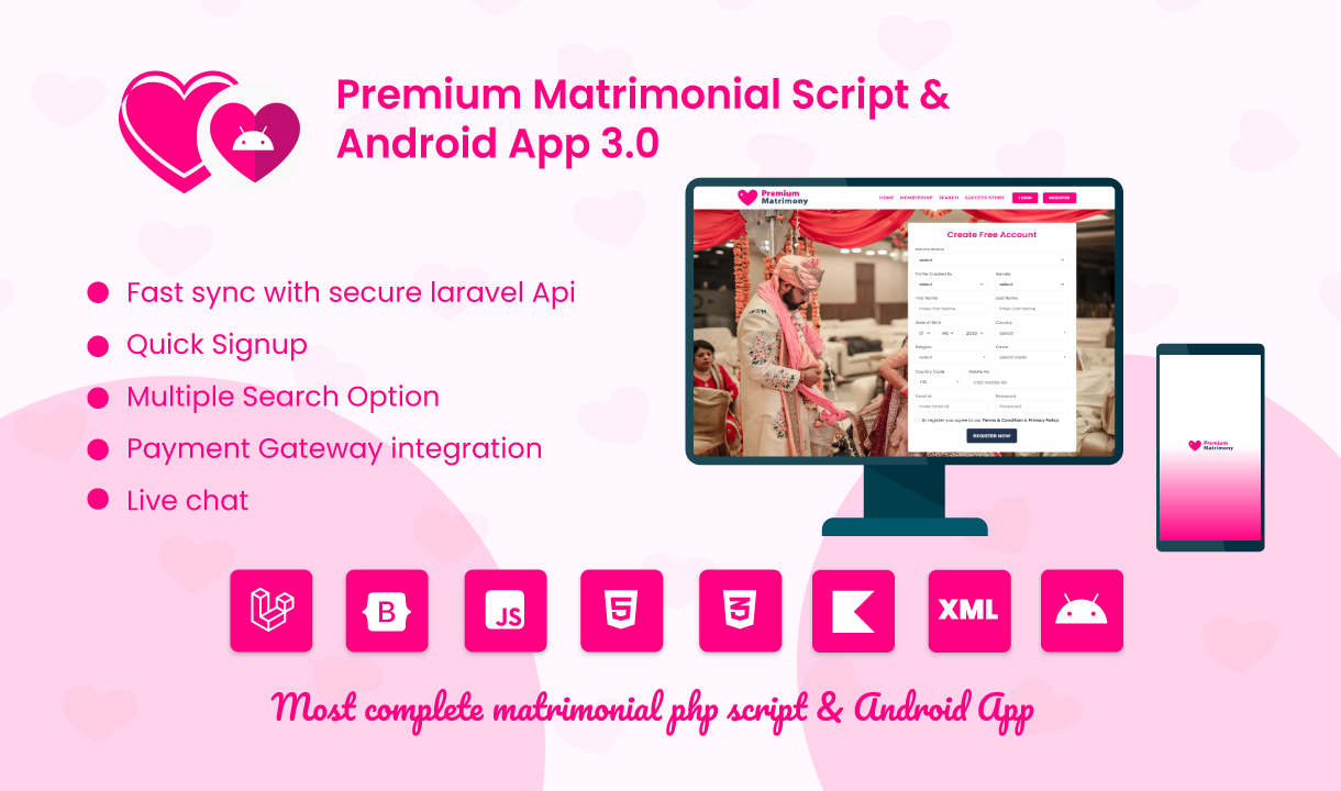 Matrimonial Script | Matrimonial website & android app